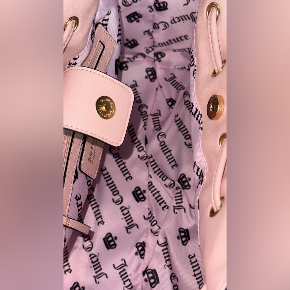Juicy Couture Juicy Lovers Club Pink Black Tote Bag NWT - Picture 8 of 13